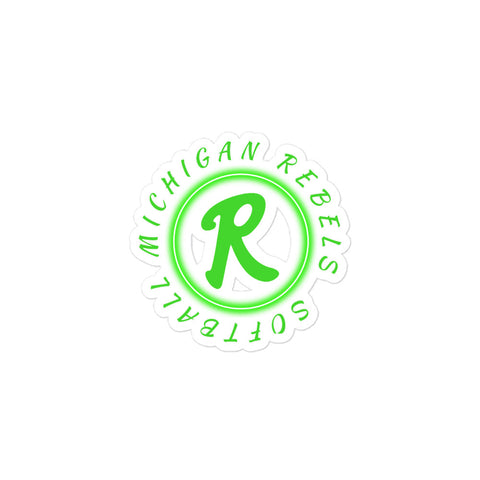 Michigan Rebels Softball Bubble-free stickers