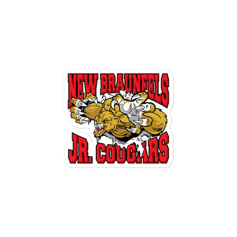 New Braunfels JR Cougars Bubble-free stickers