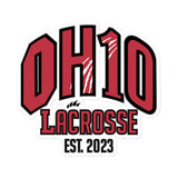 OH10 Lacrosse Bubble-free stickers