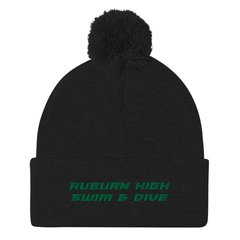 Auburn High Swim & Dive Pom-Pom Beanie