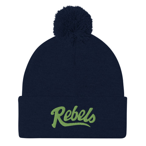 Michigan Rebels Softball Pom-Pom Beanie