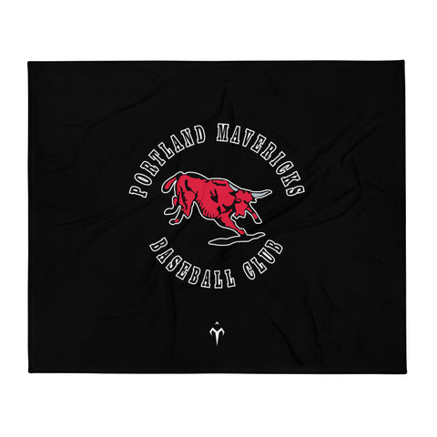 Portland Mavericks Baseball Throw Blanket
