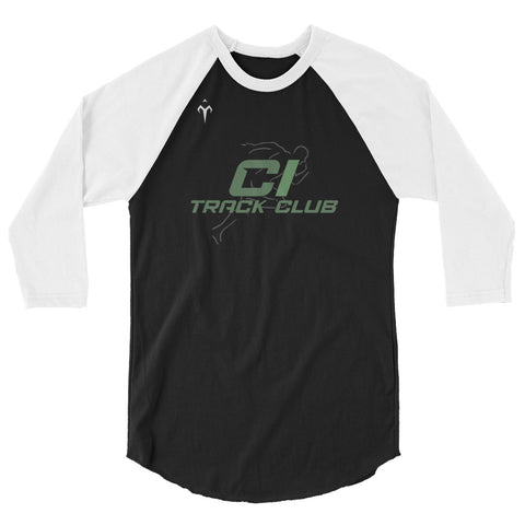 Central Illinois Track Club 3/4 sleeve raglan shirt