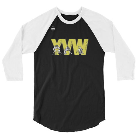 Yucca Valley High School Wrestling 3/4 sleeve raglan shirt