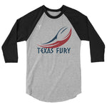 Texas fury 3/4 sleeve raglan shirt