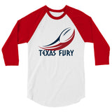 Texas fury 3/4 sleeve raglan shirt
