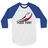 Texas fury 3/4 sleeve raglan shirt