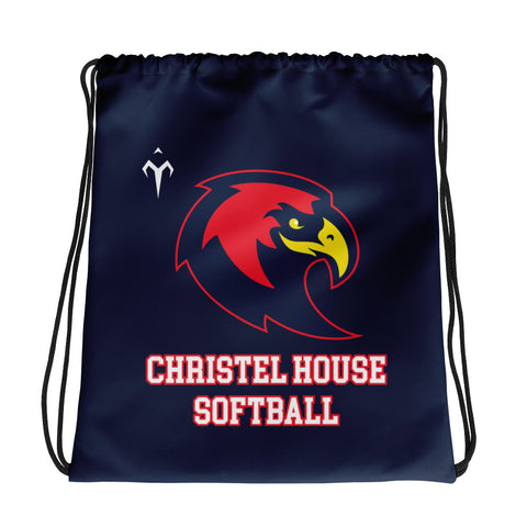 Christel House Softball Drawstring bag