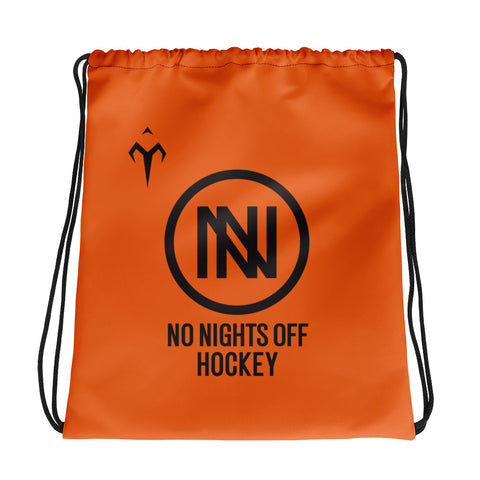 No Nights Off Hockey Drawstring bag