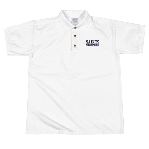 Saints Wrestling Embroidered Polo Shirt