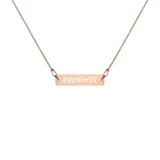 #597forTY Engraved Silver Bar Chain Necklace