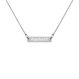 #597forTY Engraved Silver Bar Chain Necklace
