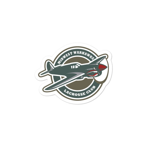 Midwest Warhawks Lacrosse Bubble-free stickers