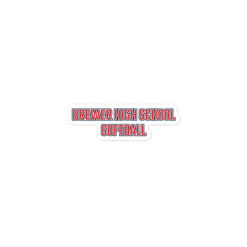 Brewer High School Softball Bubble-free stickers