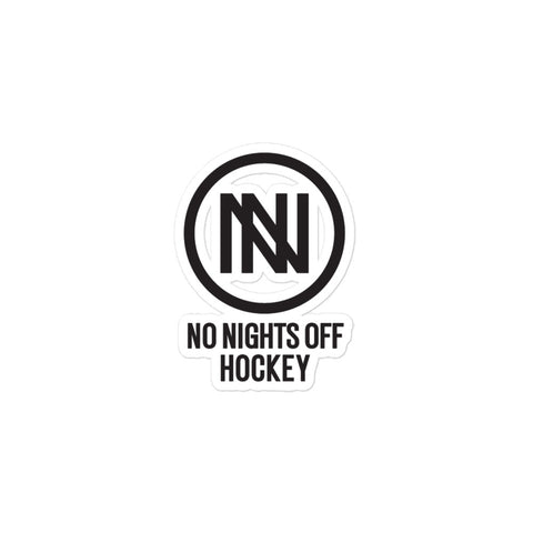 No Nights Off Hockey Bubble-free stickers