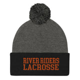River Riders Lacrosse Pom Pom Knit Cap