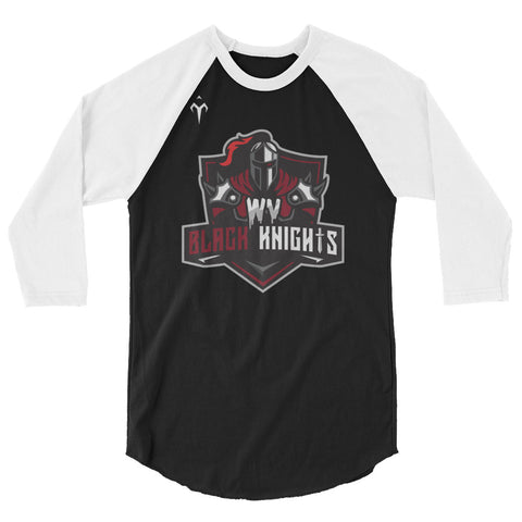 West Virginia Black Knights 3/4 sleeve raglan shirt