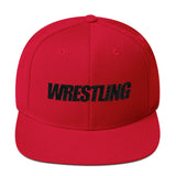 Black Wrestling Wool Blend Snapback