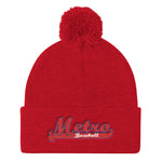 Metro Baseball Pom Pom Knit Cap