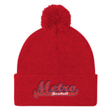 Metro Baseball Pom Pom Knit Cap