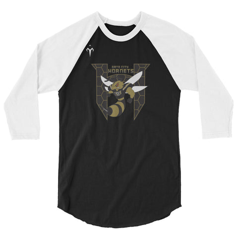 Gate City Hornets Football 3/4 sleeve raglan shirt