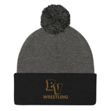 Blue Valley Wrestling Pom-Pom Beanie