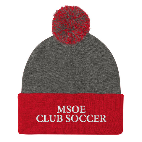 MSOE Club Soccer Pom-Pom Beanie