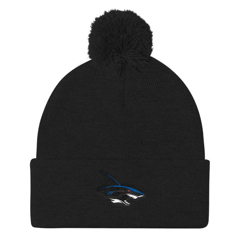 EAHS Sharks Pom Pom Knit Cap