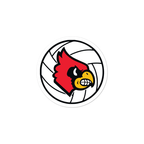 Louisville Volleyball Bubble-free stickers