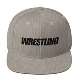 Black Wrestling Wool Blend Snapback