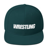White Wrestling Wool Blend Snapback