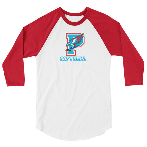 Piute Softball 3/4 sleeve raglan shirt