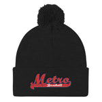Metro Baseball Pom Pom Knit Cap