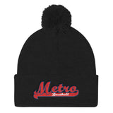 Metro Baseball Pom Pom Knit Cap