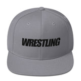 Black Wrestling Wool Blend Snapback