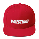 White Wrestling Wool Blend Snapback
