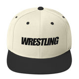 Black Wrestling Wool Blend Snapback