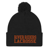 River Riders Lacrosse Pom Pom Knit Cap