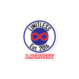 Limitless LAX Bubble-free stickers