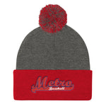 Metro Baseball Pom Pom Knit Cap