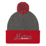 Metro Baseball Pom Pom Knit Cap