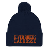 River Riders Lacrosse Pom Pom Knit Cap
