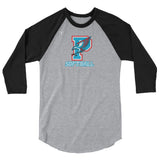 Piute Softball 3/4 sleeve raglan shirt