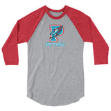 Piute Softball 3/4 sleeve raglan shirt