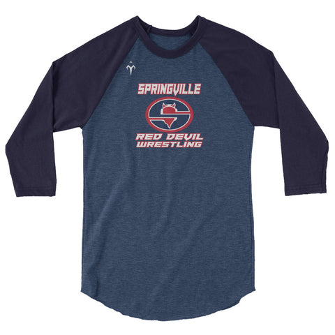 Springville Wrestling 3/4 sleeve raglan shirt