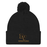 Blue Valley Wrestling Pom-Pom Beanie