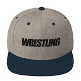 Black Wrestling Wool Blend Snapback