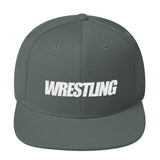White Wrestling Wool Blend Snapback