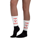 Red Tytan Wrestling Black foot socks