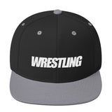 White Wrestling Wool Blend Snapback